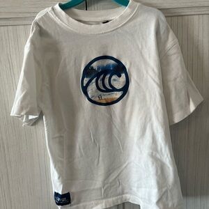 Zara White Wave Graphic Kids T-Shirt